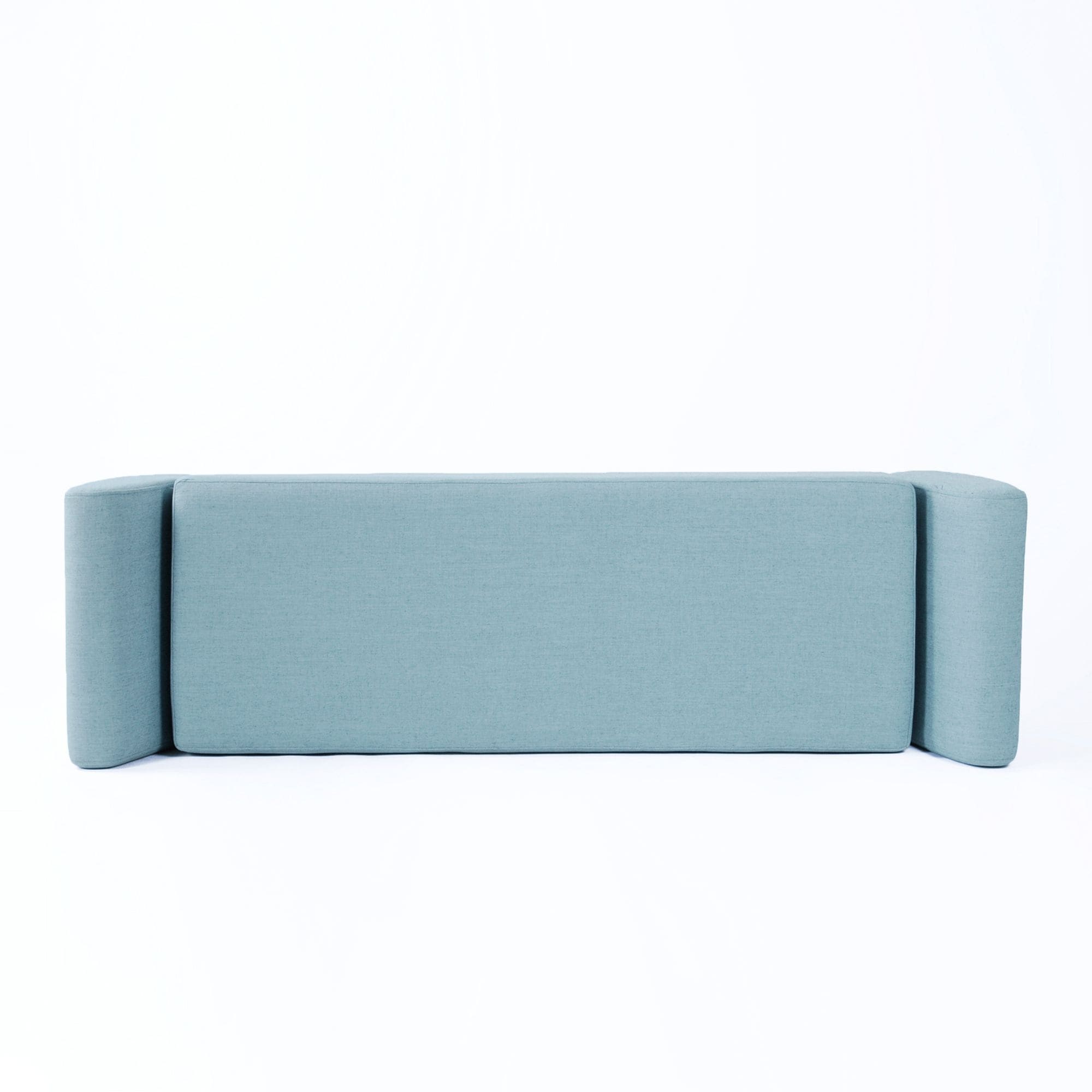 Banc de rangement moderne en sherpa avec pieds en bois HomePop