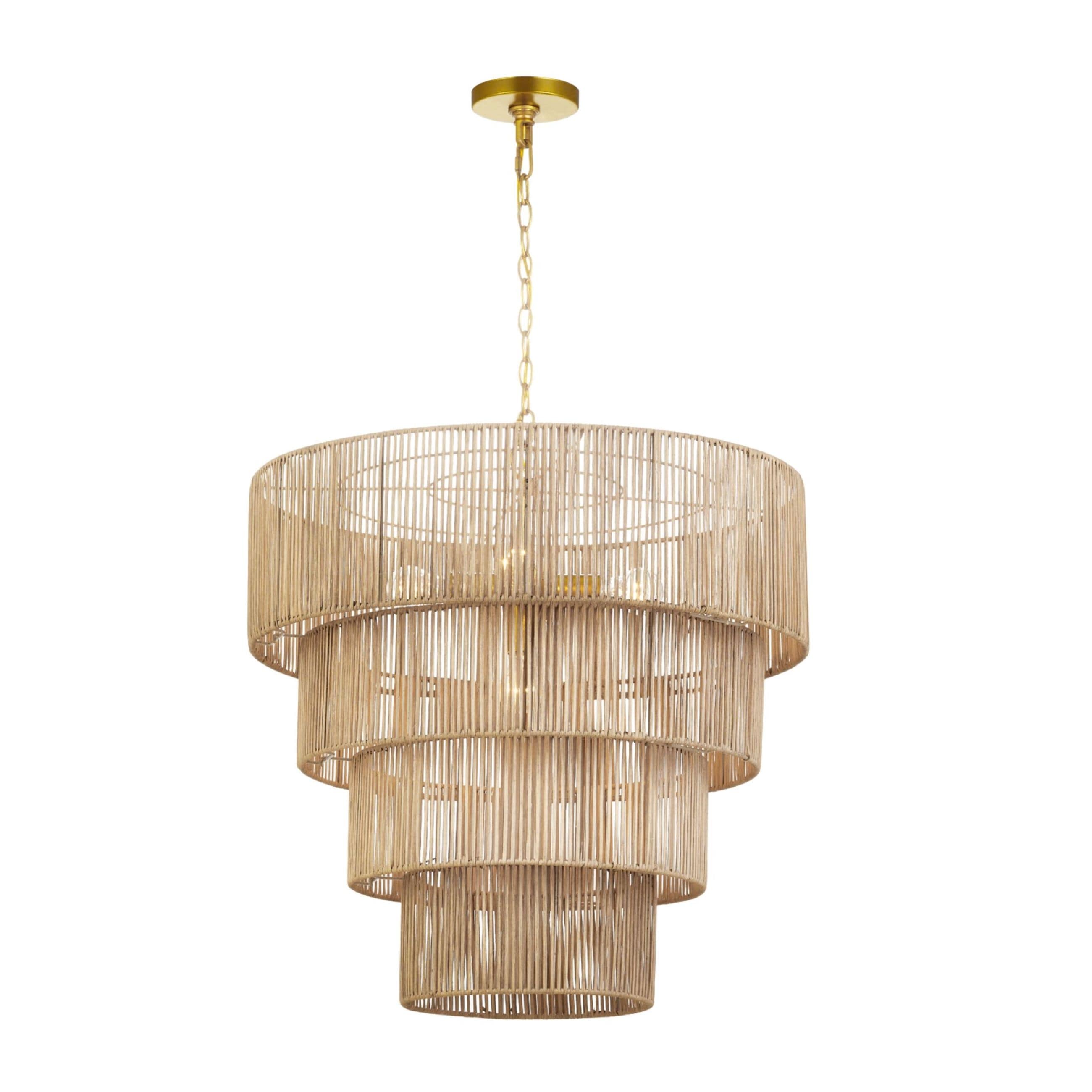 Suspension bohème KAWOTI largeur 26, 5 lumières, 4 niveaux