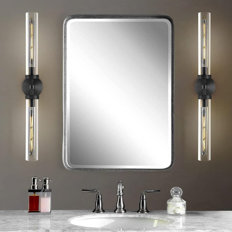 Appliques murales modernes en verre KAYLA, éclairage mural d'intérieur, luminaire de vanité avec abat-jour en verre (lot de 2)