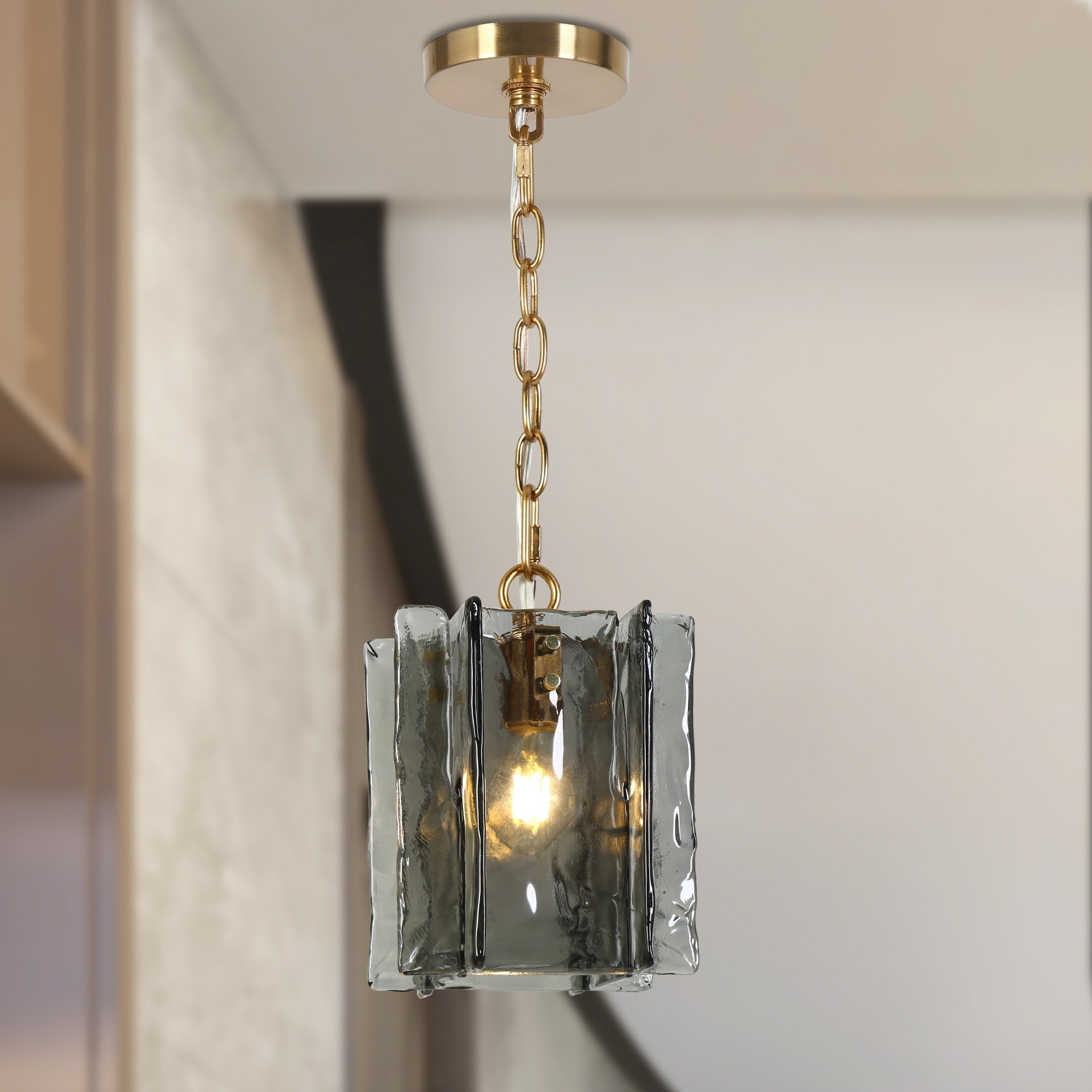 Suspension Kasy Modern à 1 lumière en verre pour salle à manger