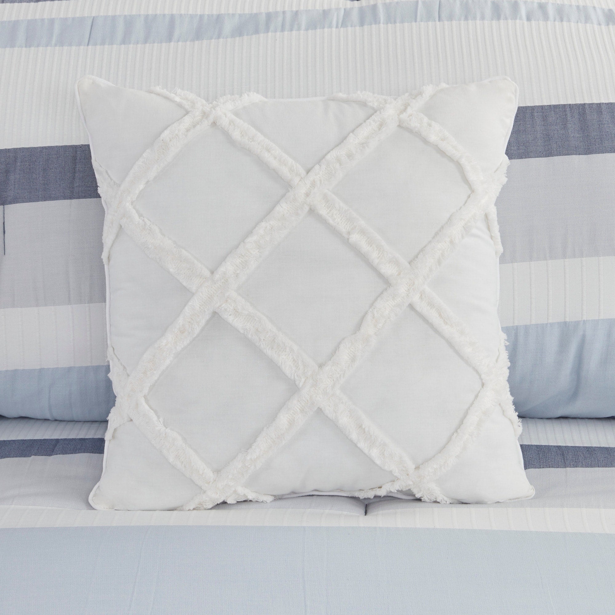 Madison Park Levi Blue/ Natural 5 Piece Jacquard Comforter Set