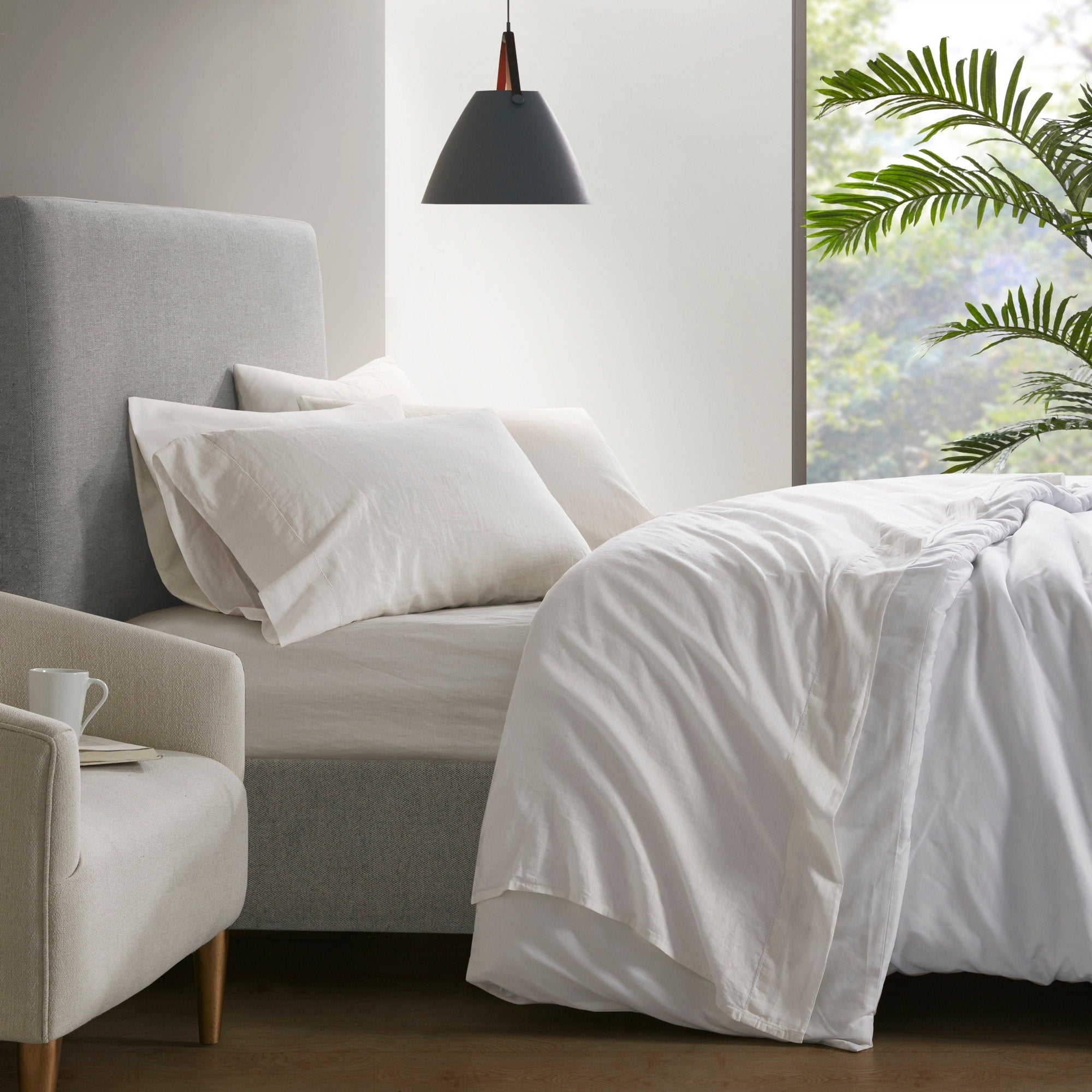 Madison Park Linen Blend 4PC Sheet Set