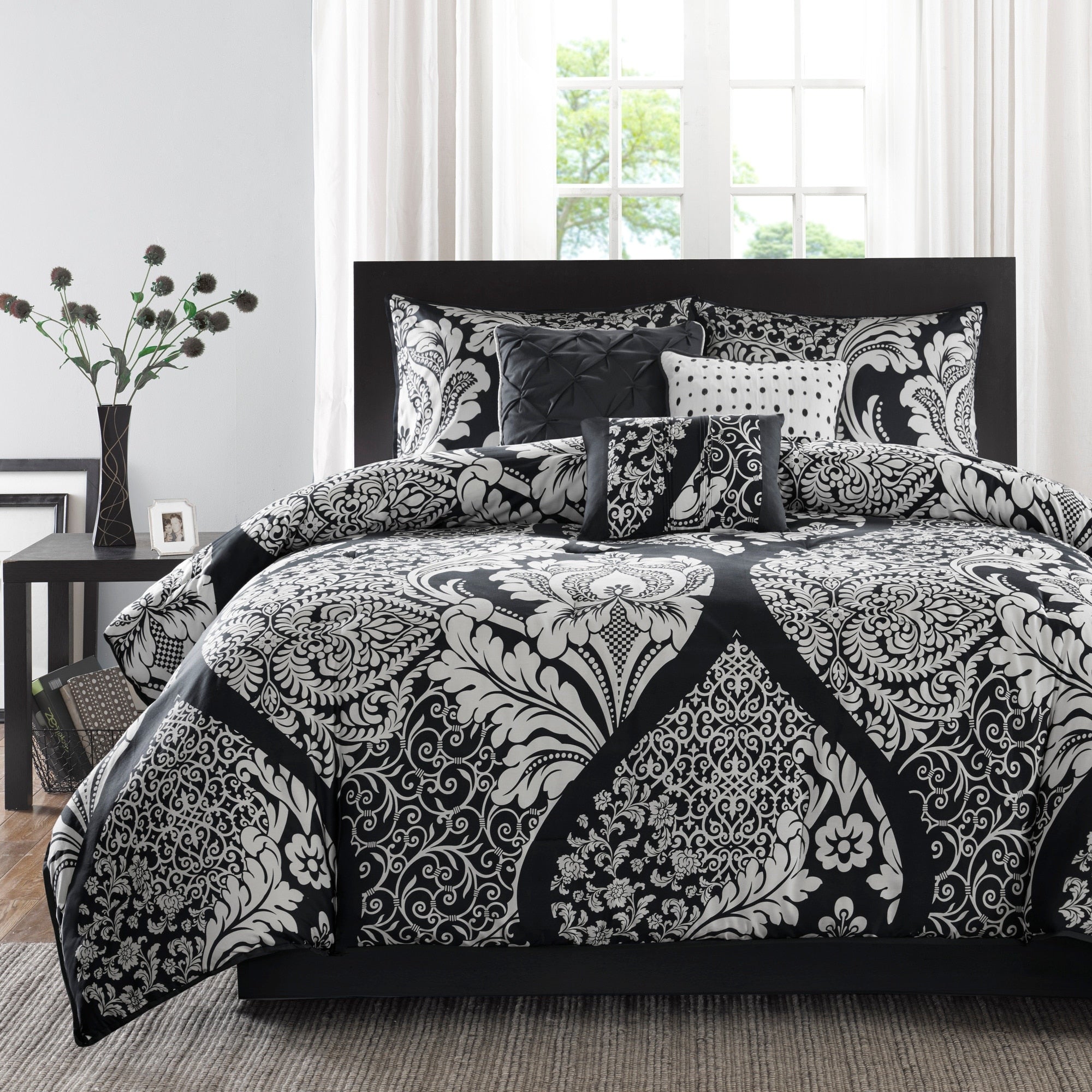 Ensemble de couette en coton imprimé Madison Park Marcella 7 pièces