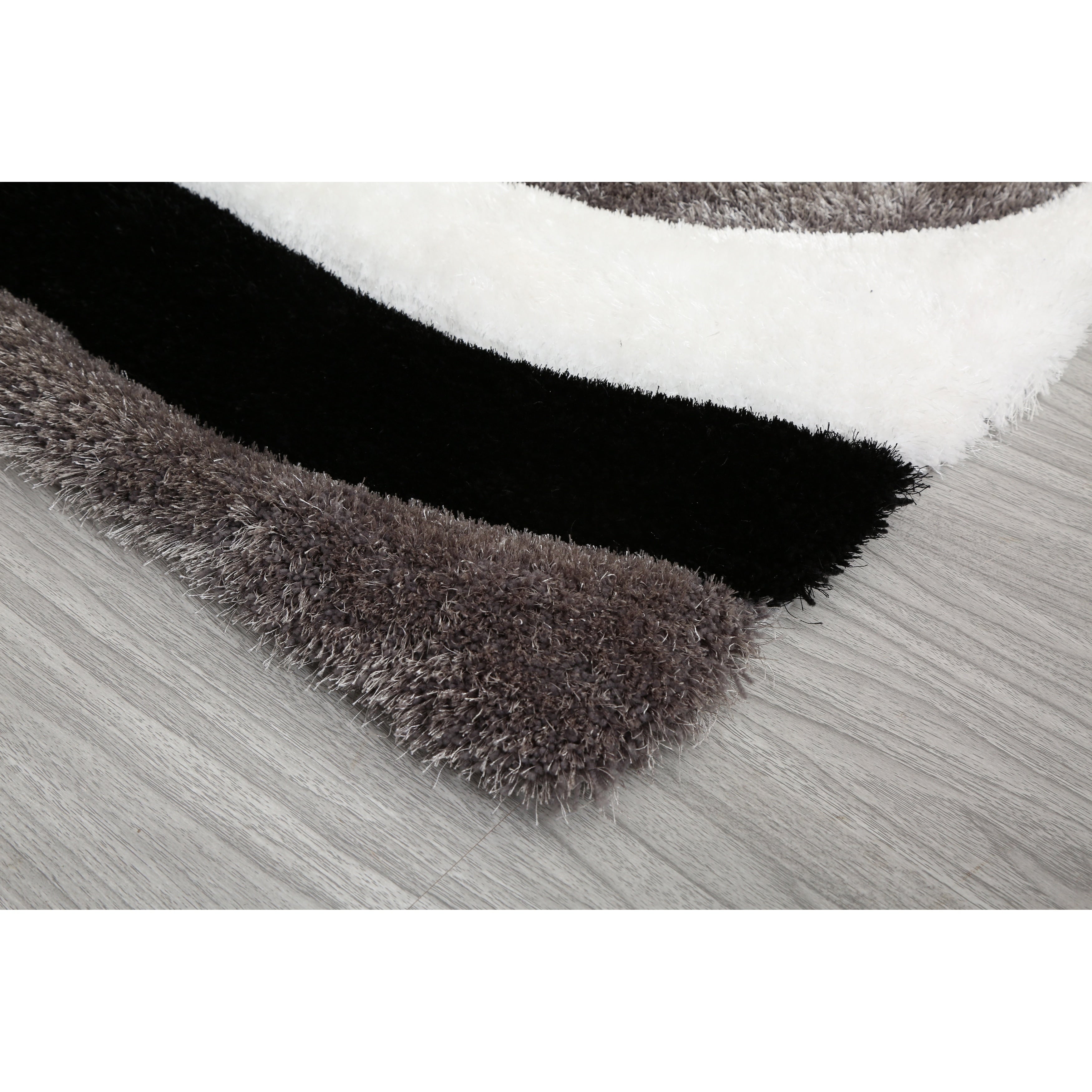 Tapis à poils longs Mateos au design abstrait
