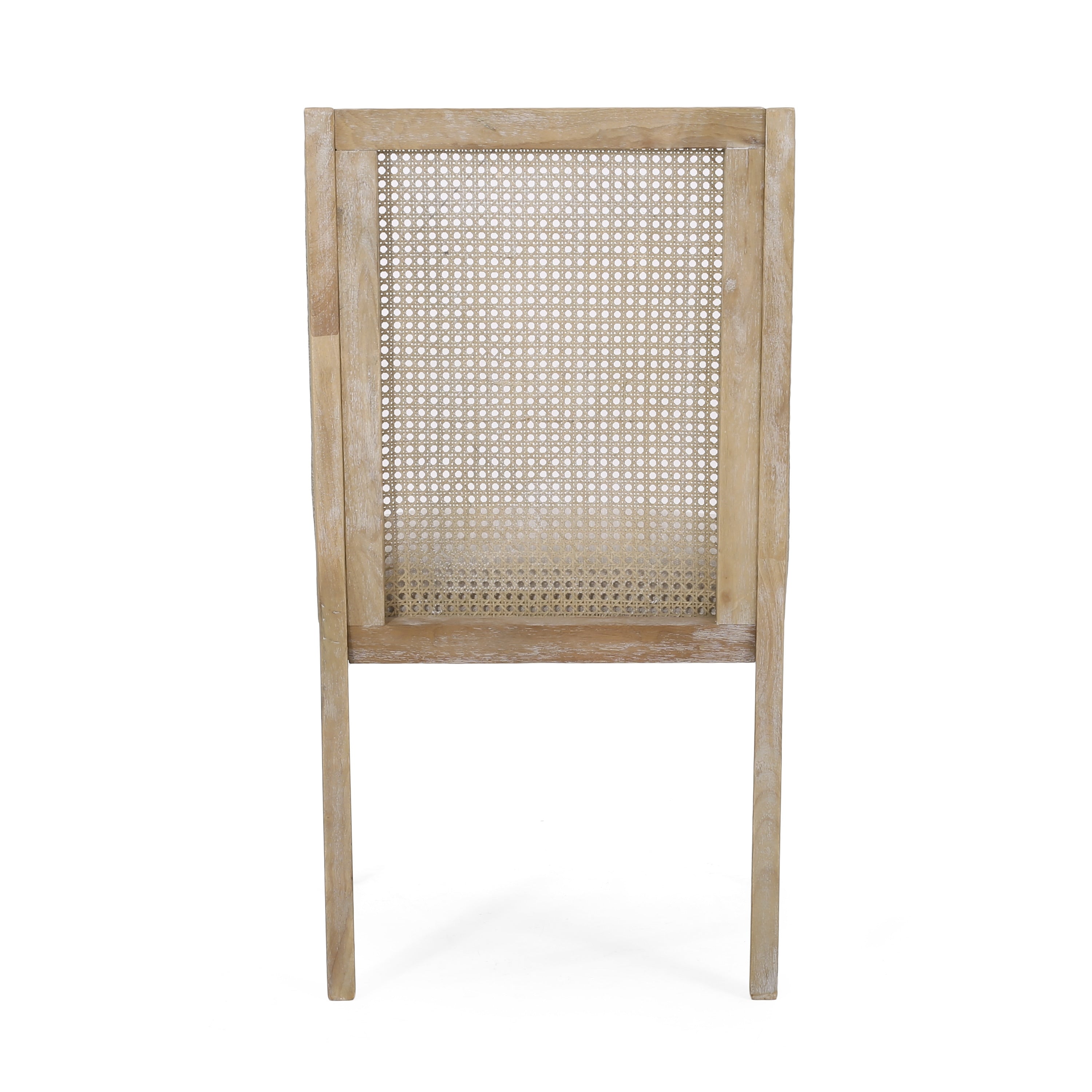 Chaises de salle à manger rembourrées en rotin et bois Maurers (lot de 2) par Christopher Knight Home