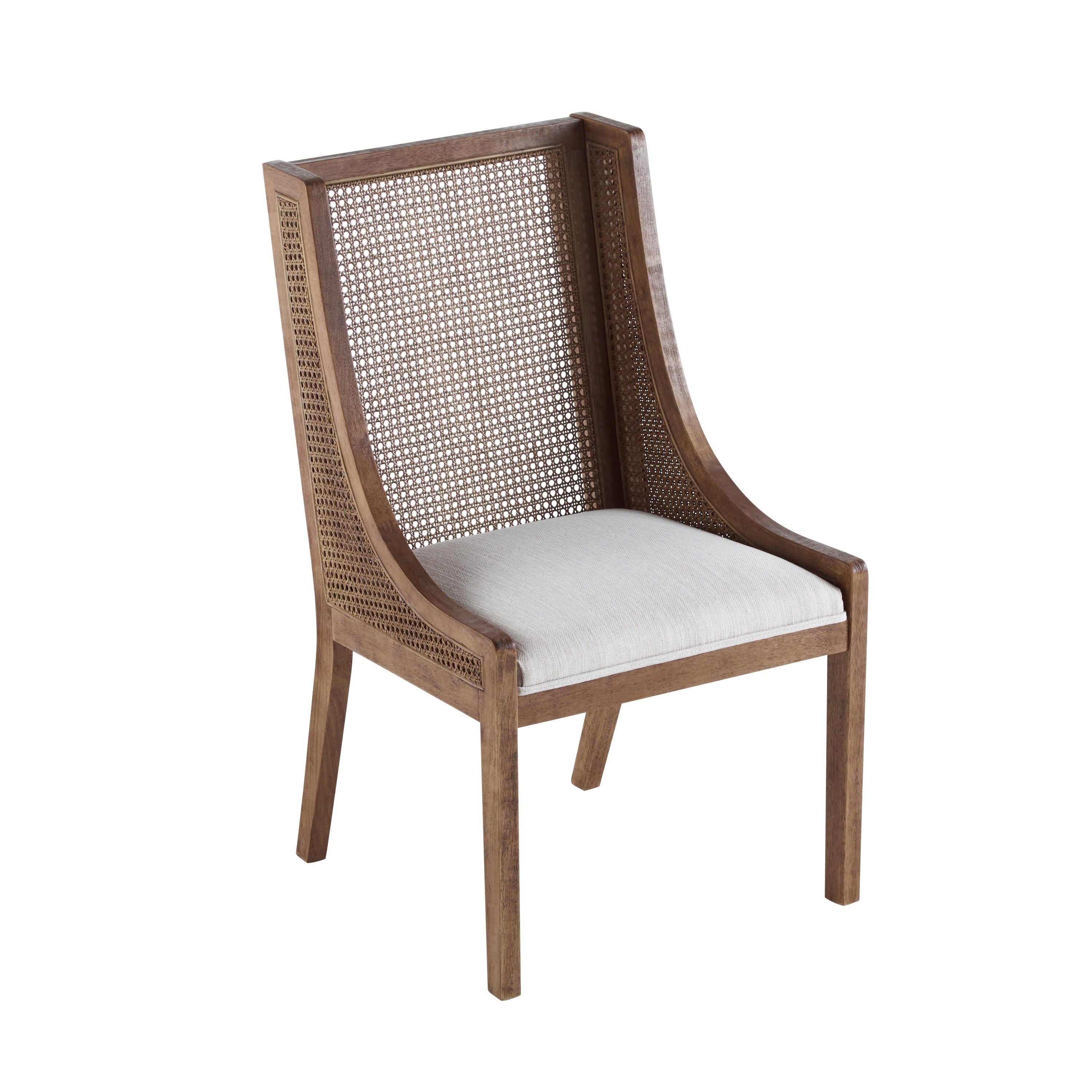 Chaises de salle à manger rembourrées en rotin et bois Maurers (lot de 2) par Christopher Knight Home