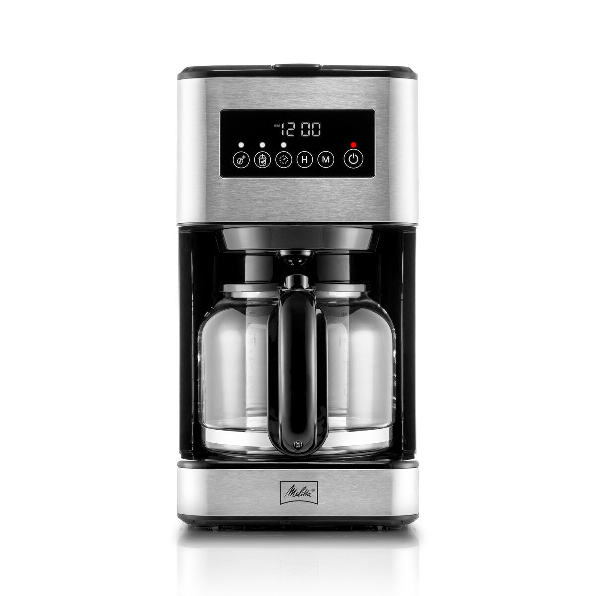 Cafetière filtre Melitta Aroma Tocco Plus 12 tasses, eau chaude et eau glacée, avec carafe en verre et écran tactile