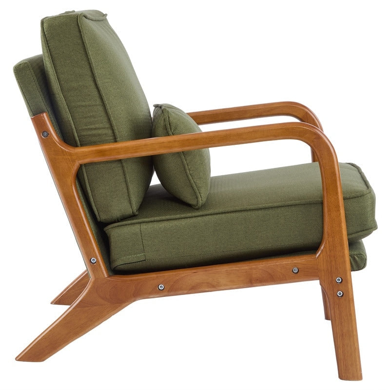 Chaise d'appoint rembourrée de style moderne du milieu du siècle