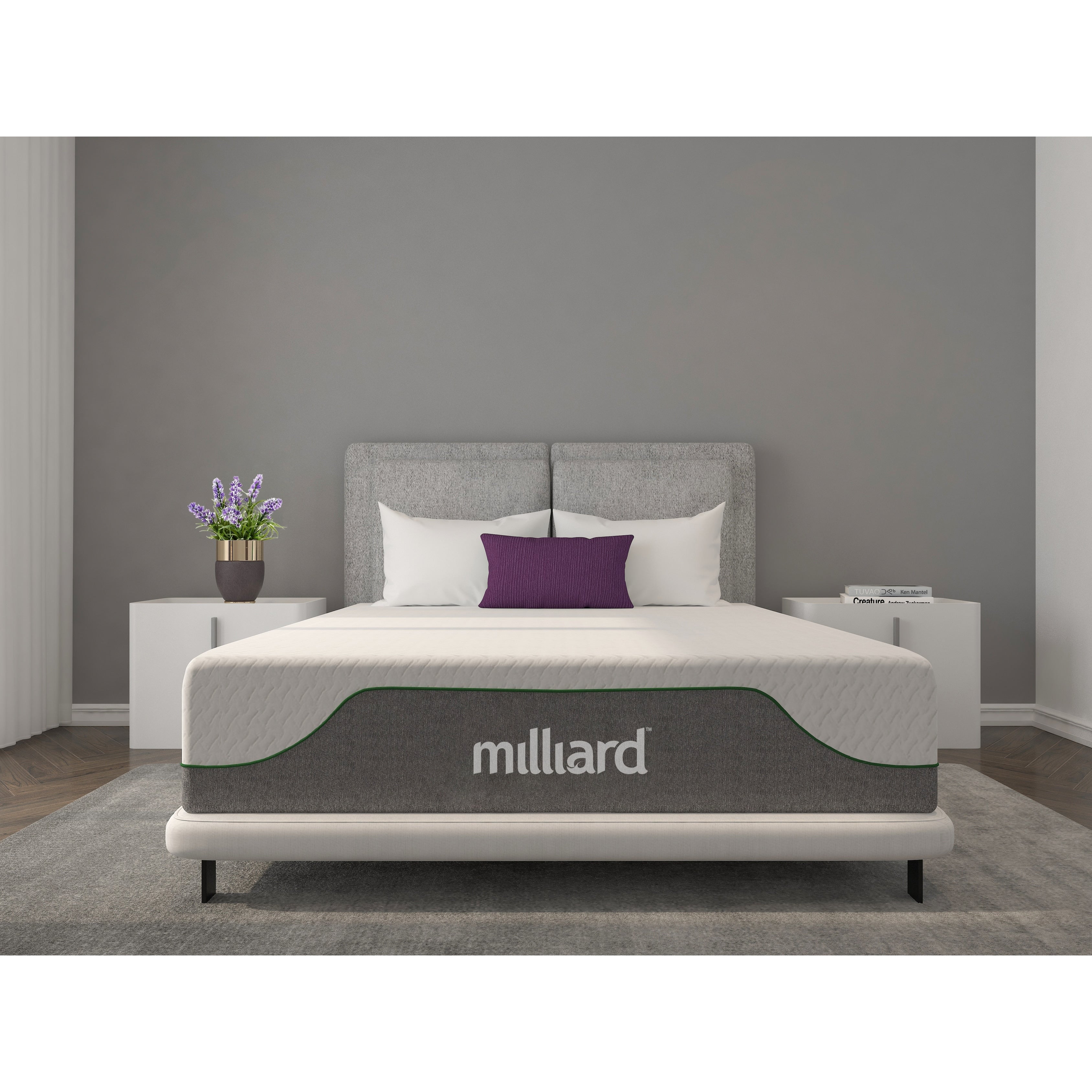 Matelas en mousse à mémoire de forme Milliard 10 pouces ferme, Bed-in-a-Box/Soulagement de la pression, Classique