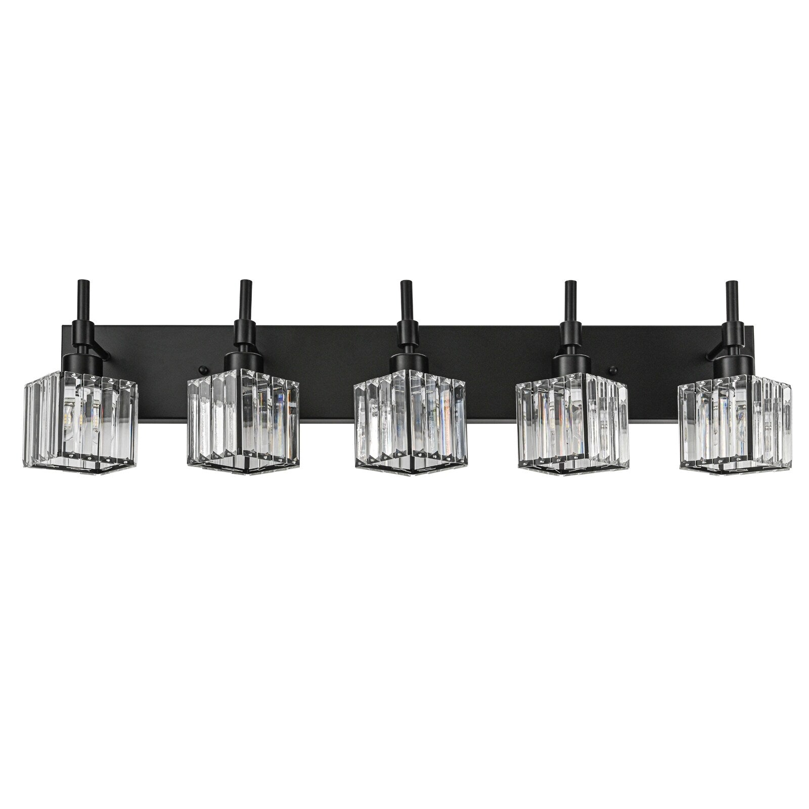 Luminaires de salle de bain en cristal à intensité variable Ora Modern sur miroir Glam Vanity Lights