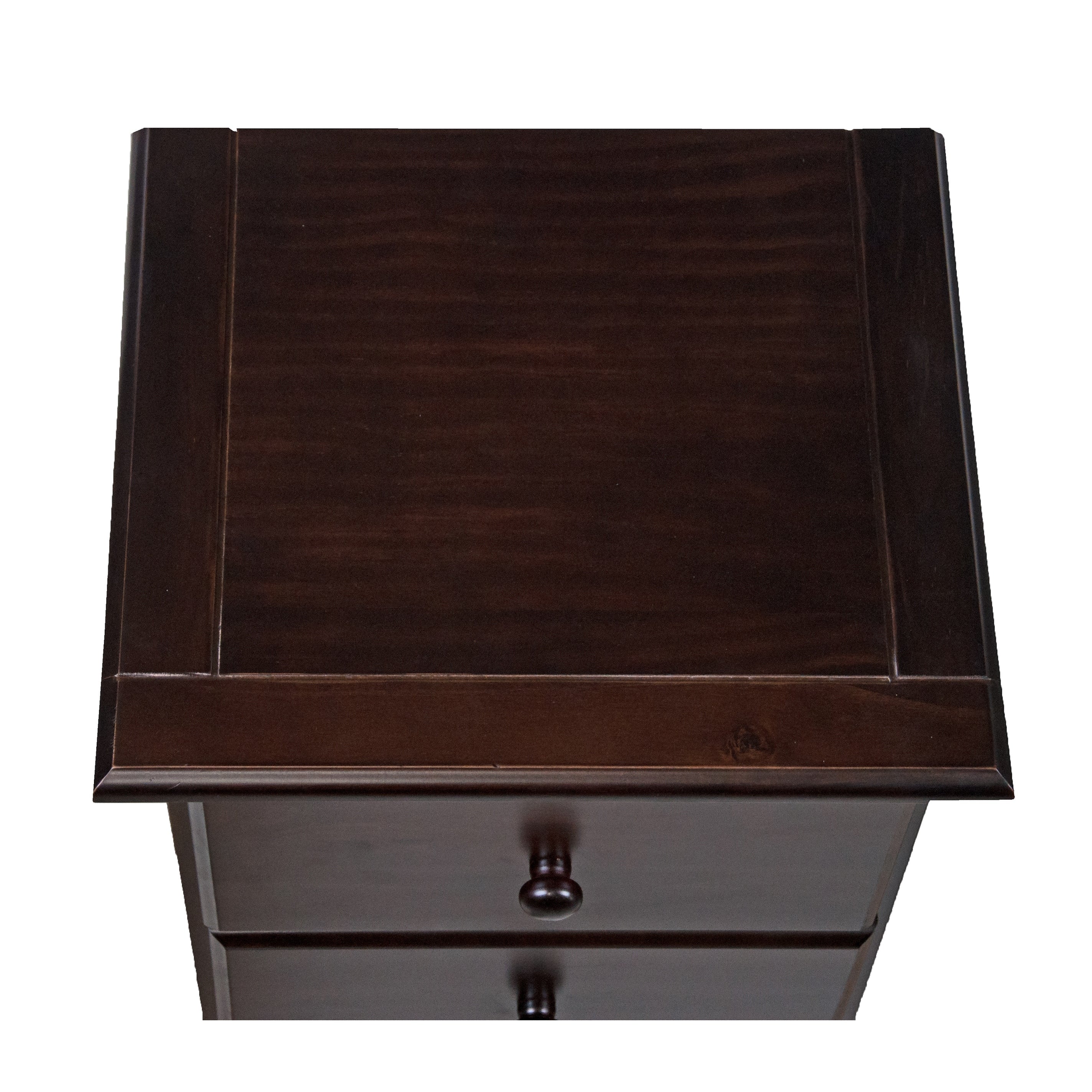 Table de chevet 3 tiroirs 100 % bois massif de Palace Imports avec boutons en métal ou en bois