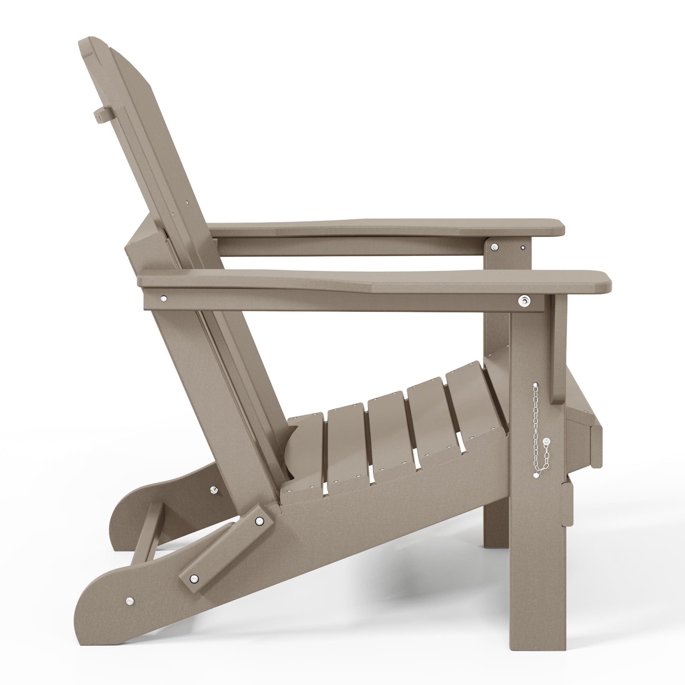 Chaise pliante Adirondack Polytrends Laguna résistante à la décoloration et aux intempéries pour patio extérieur