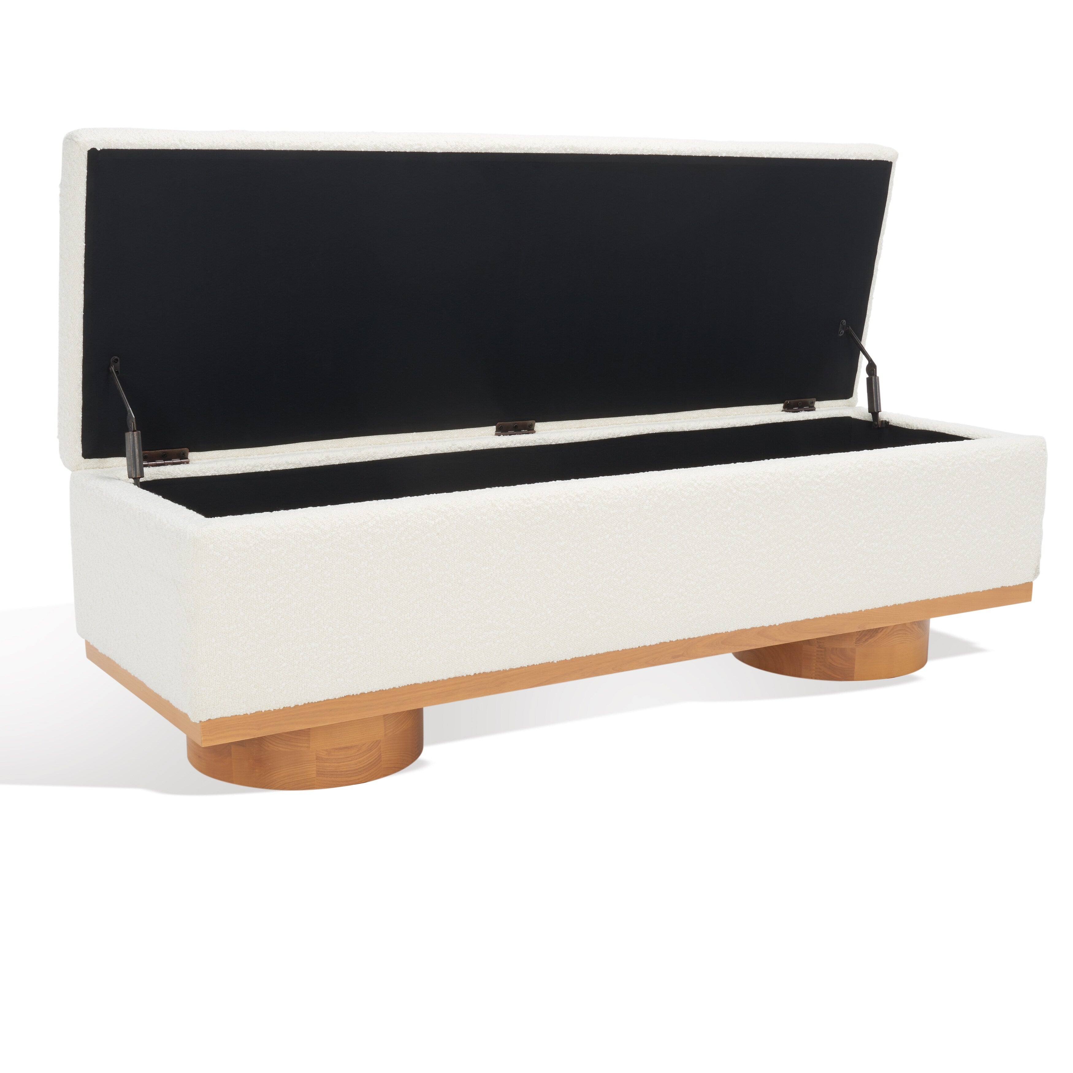 Banc de rangement SAFAVIEH Couture Sunneva Boucle - 61 po L x 20 po P x 19 po H - 61L x 20P x 19H