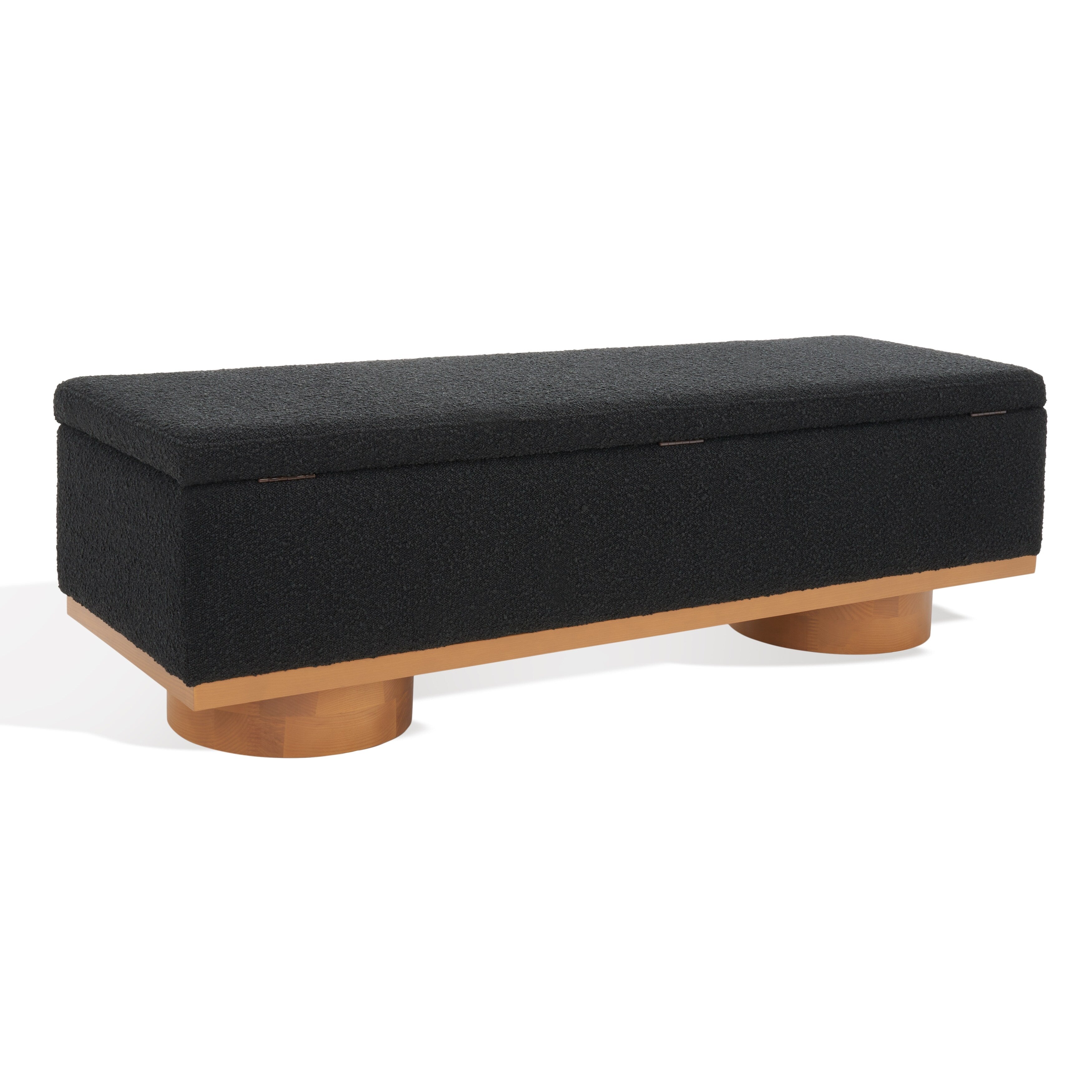 Banc de rangement SAFAVIEH Couture Sunneva Boucle - 61 po L x 20 po P x 19 po H - 61L x 20P x 19H