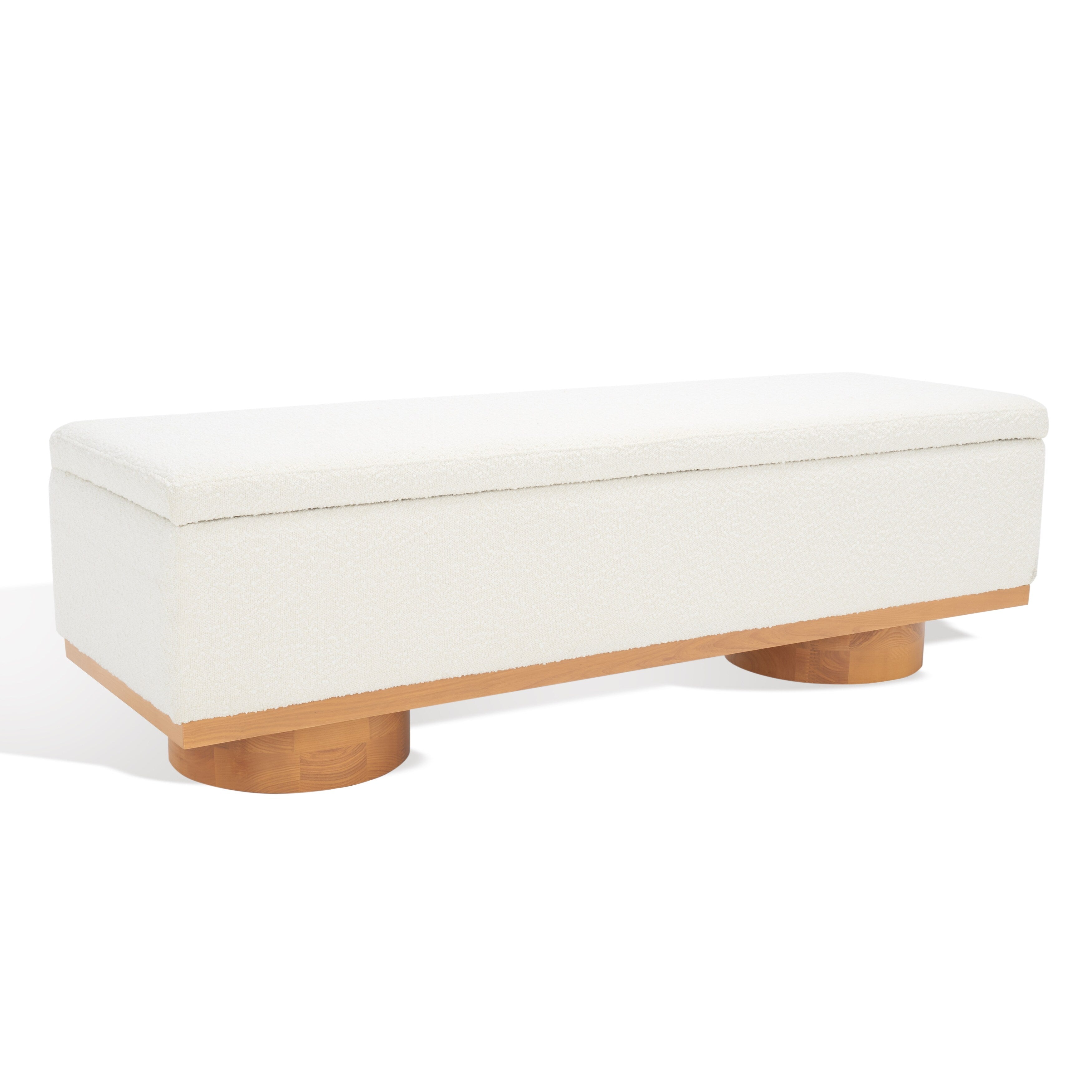 Banc de rangement SAFAVIEH Couture Sunneva Boucle - 61 po L x 20 po P x 19 po H - 61L x 20P x 19H