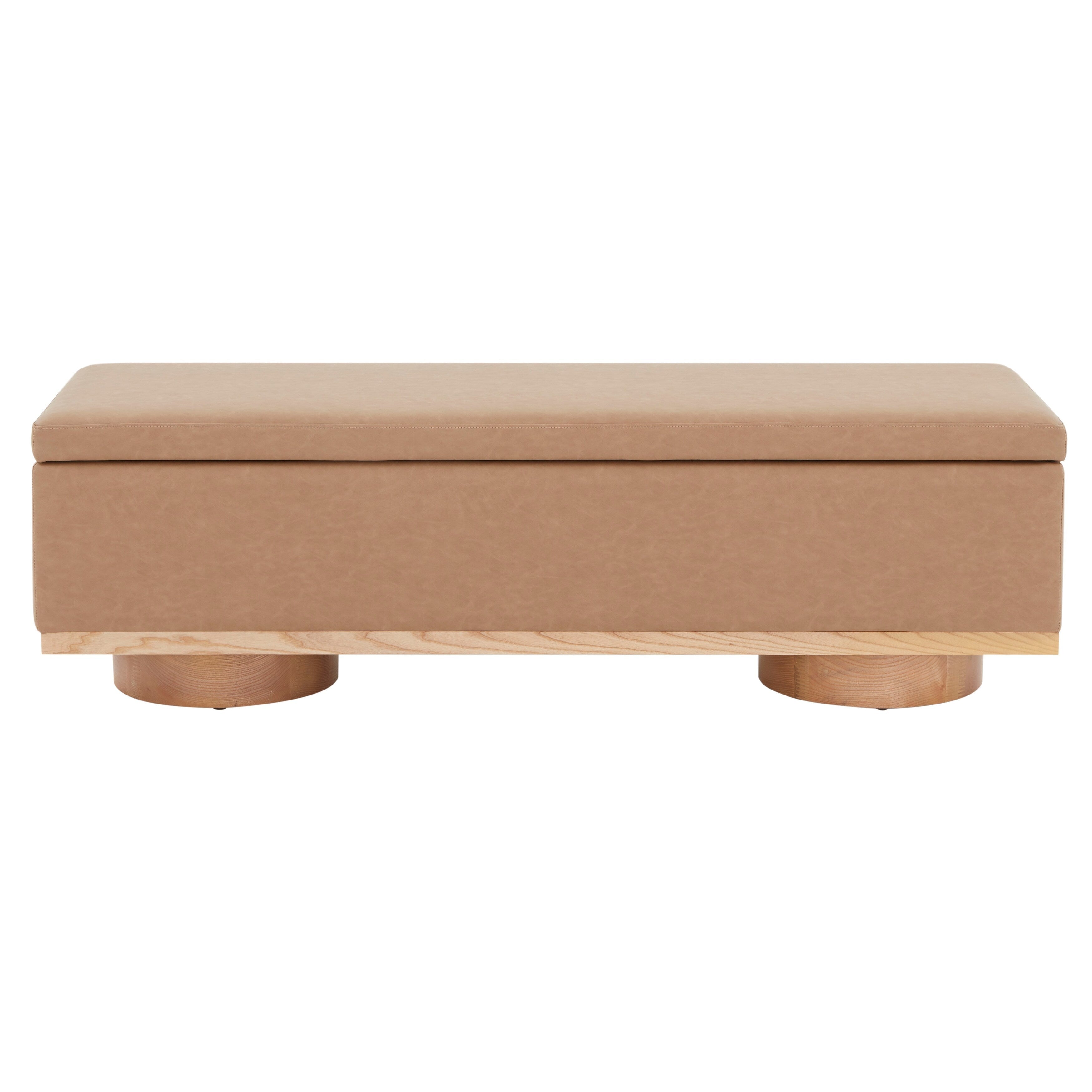 Banc de rangement SAFAVIEH Couture Sunneva Boucle - 61 po L x 20 po P x 19 po H - 61L x 20P x 19H