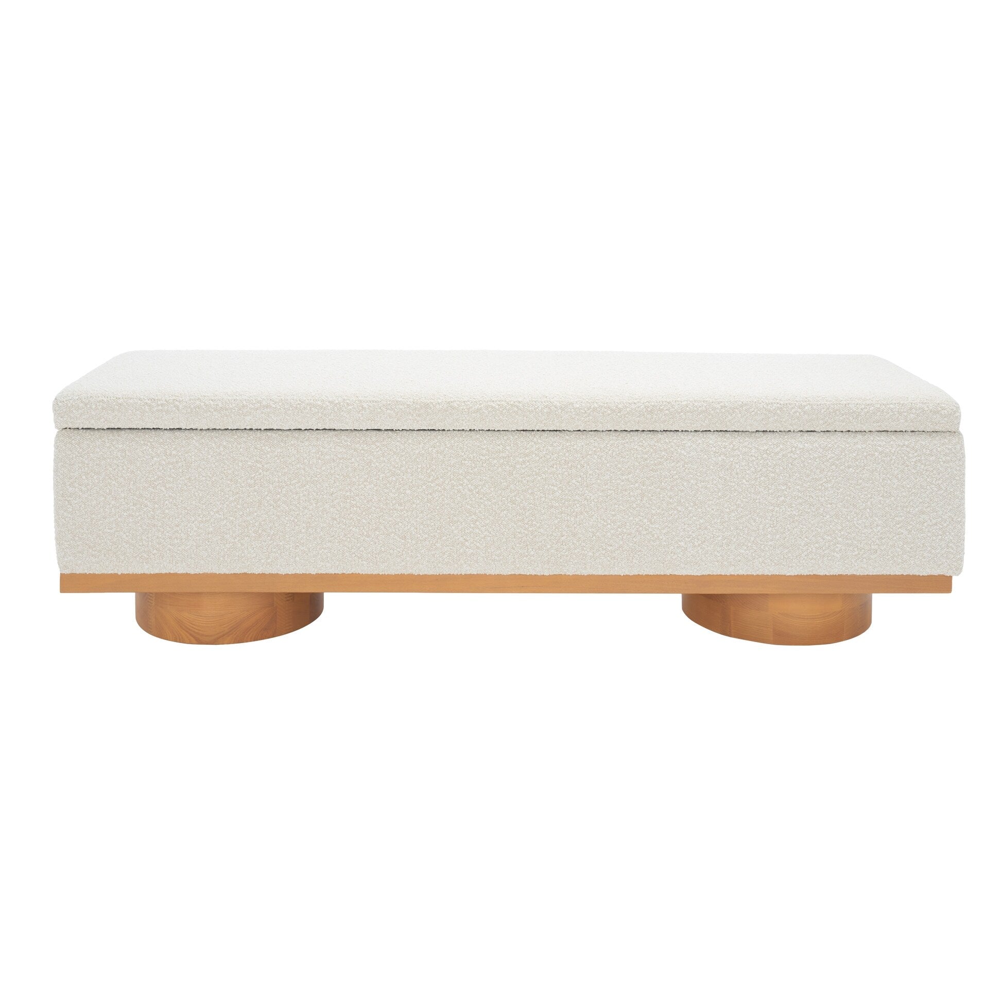Banc de rangement SAFAVIEH Couture Sunneva Boucle - 61 po L x 20 po P x 19 po H - 61L x 20P x 19H