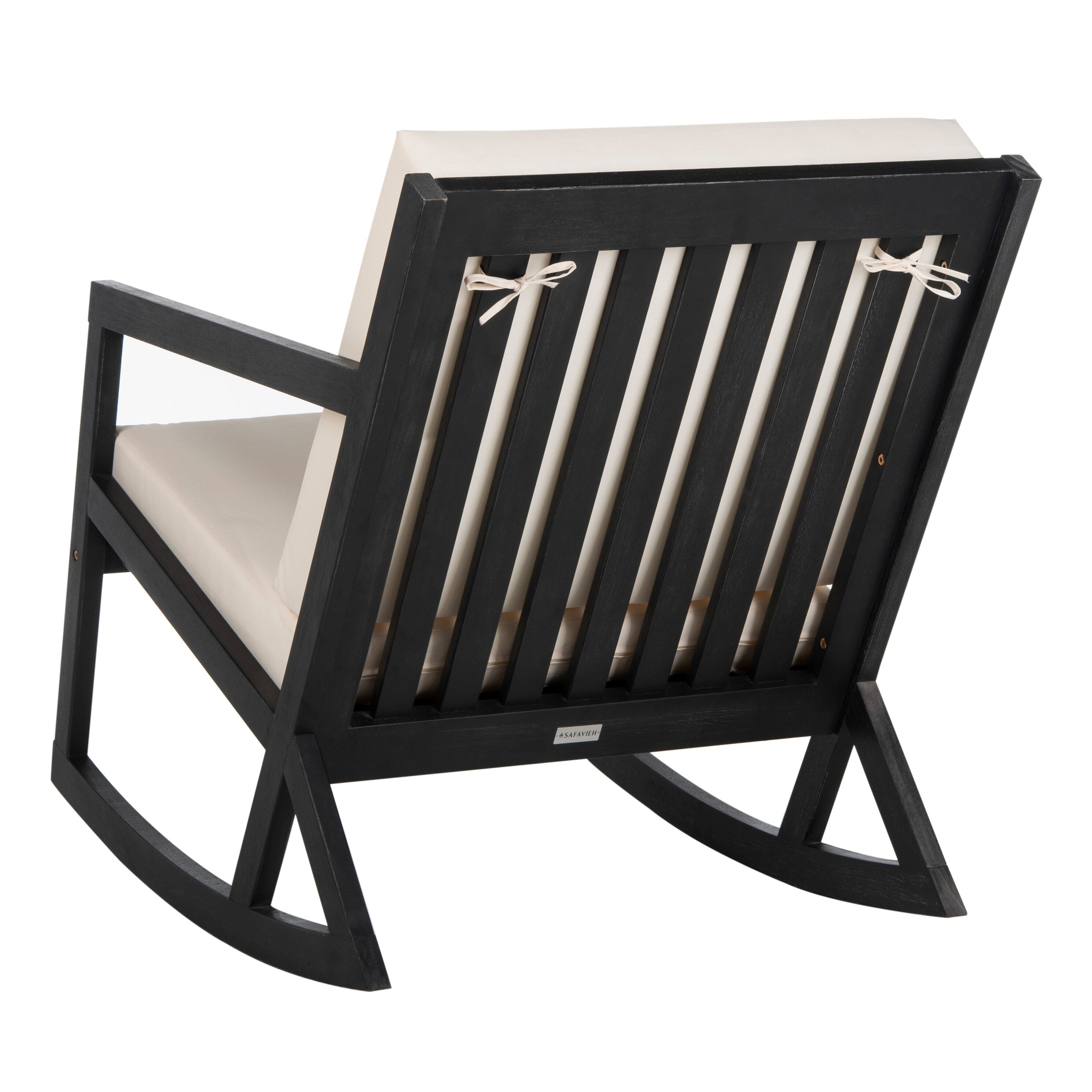 Chaise à bascule d'extérieur Makaila de SAFAVIEH avec coussin - 26 L x 31 P x 38 H