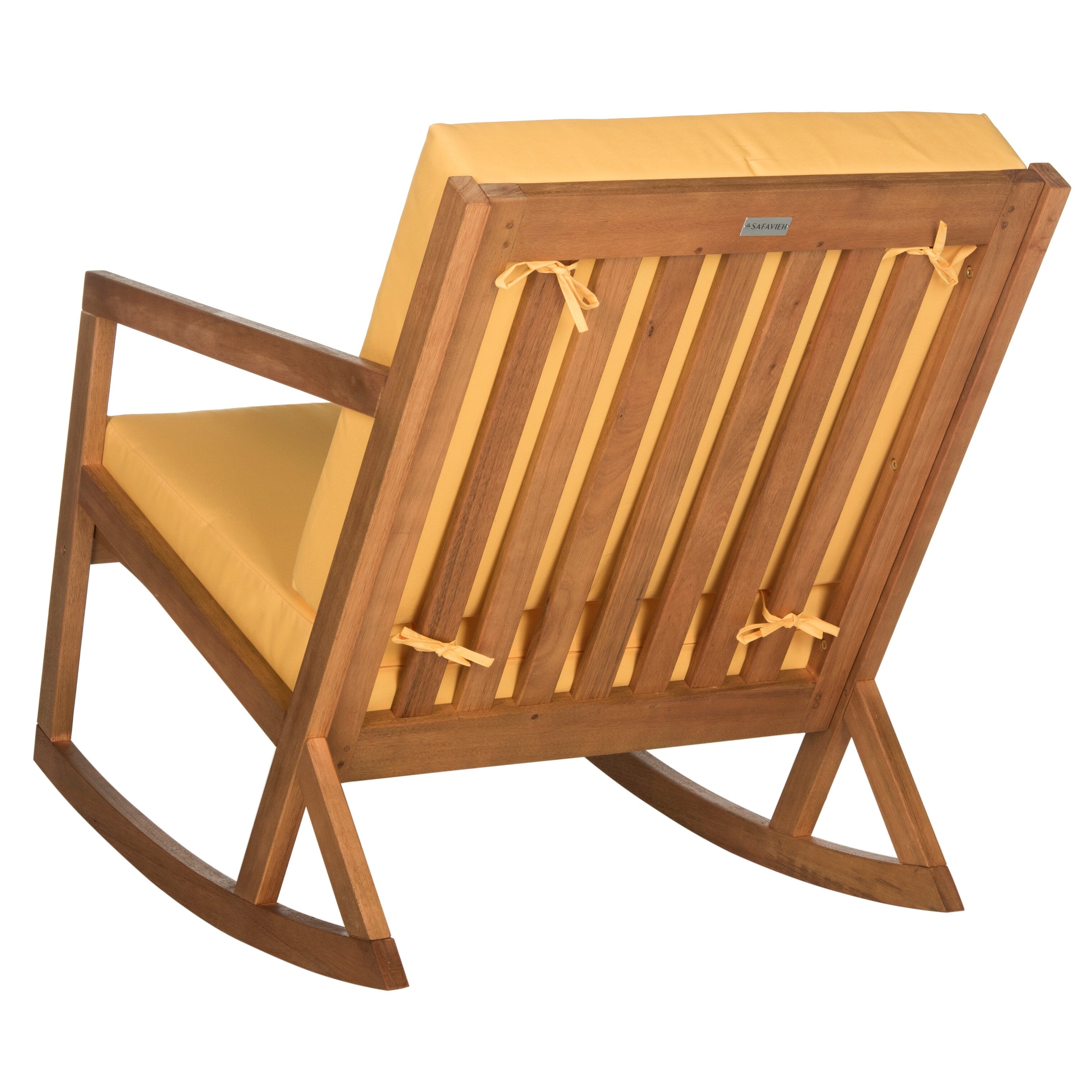 Chaise à bascule d'extérieur Makaila de SAFAVIEH avec coussin - 26 L x 31 P x 38 H