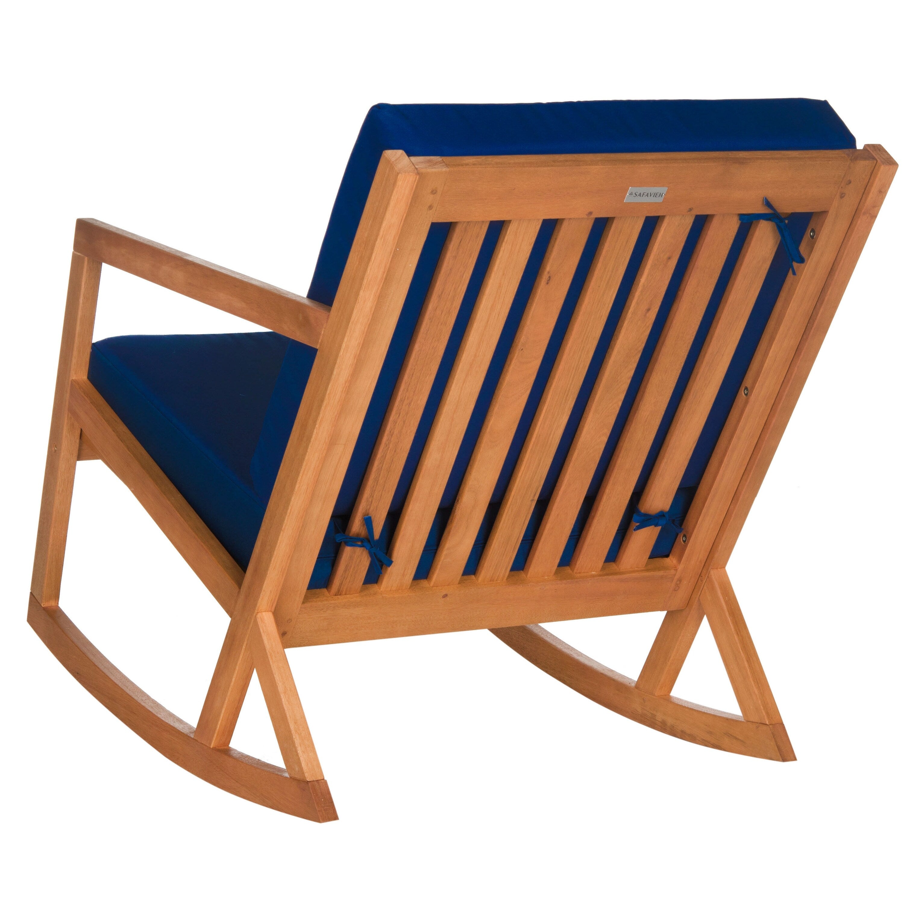 Chaise à bascule d'extérieur Makaila de SAFAVIEH avec coussin - 26 L x 31 P x 38 H