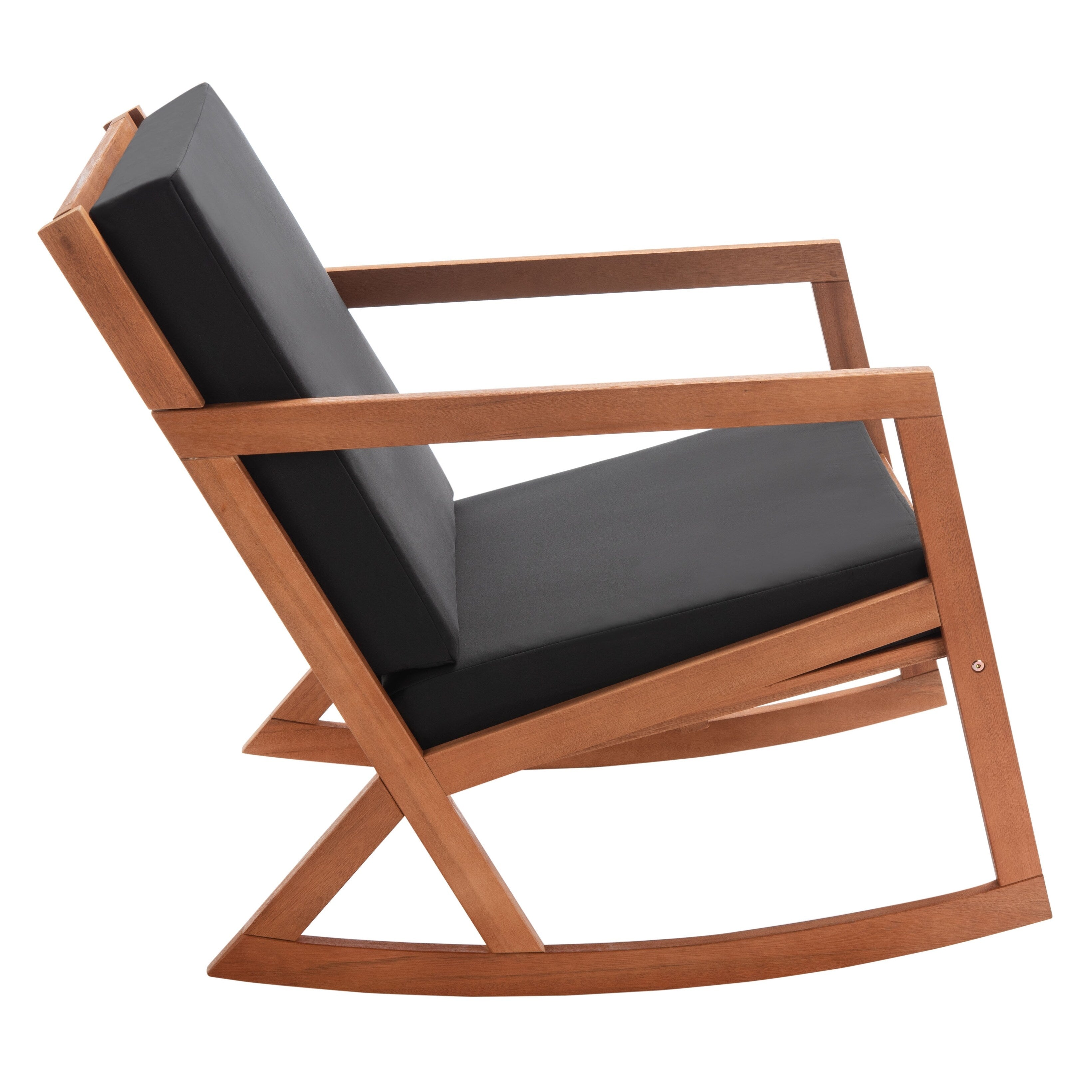 Chaise à bascule d'extérieur Makaila de SAFAVIEH avec coussin - 26 L x 31 P x 38 H