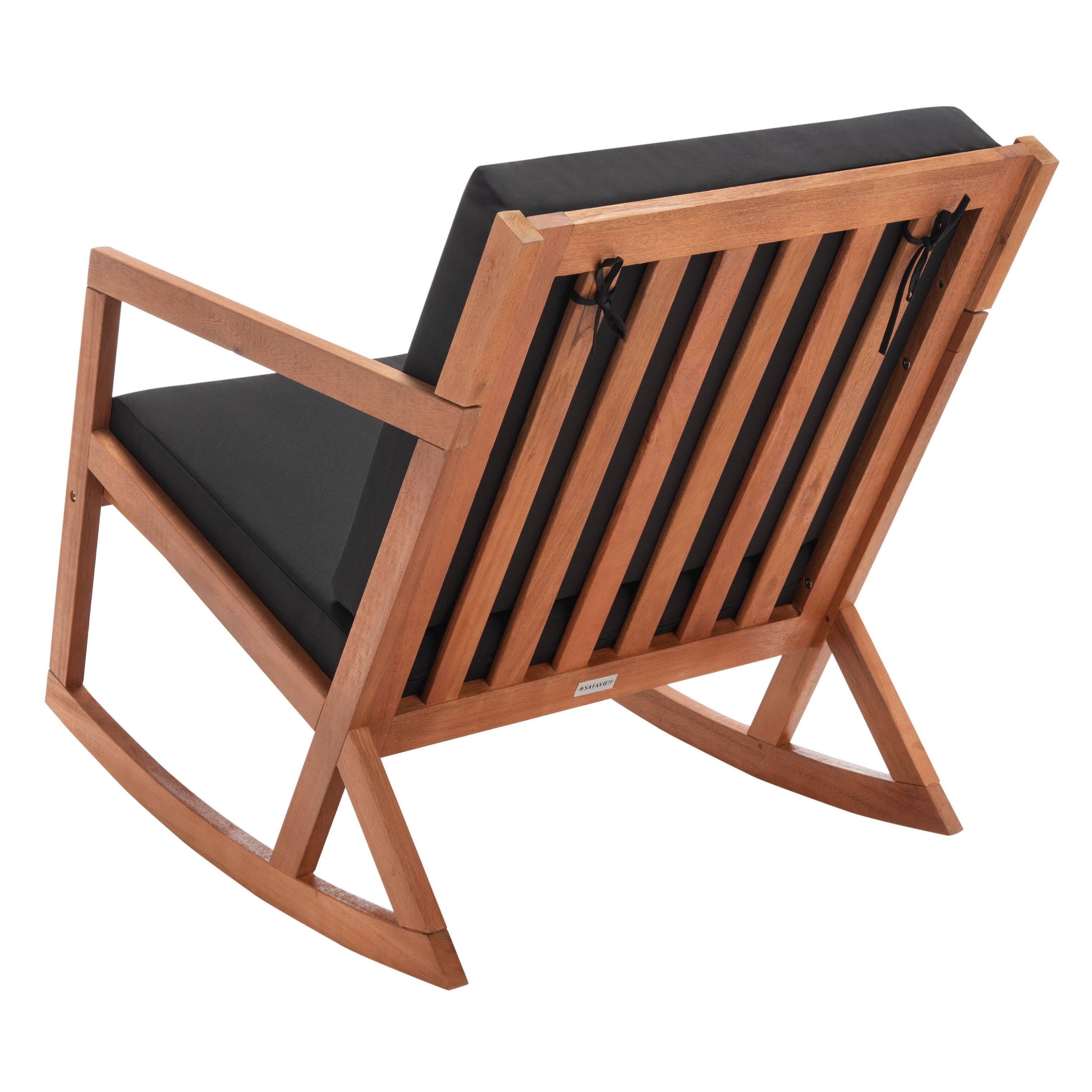 Chaise à bascule d'extérieur Makaila de SAFAVIEH avec coussin - 26 L x 31 P x 38 H