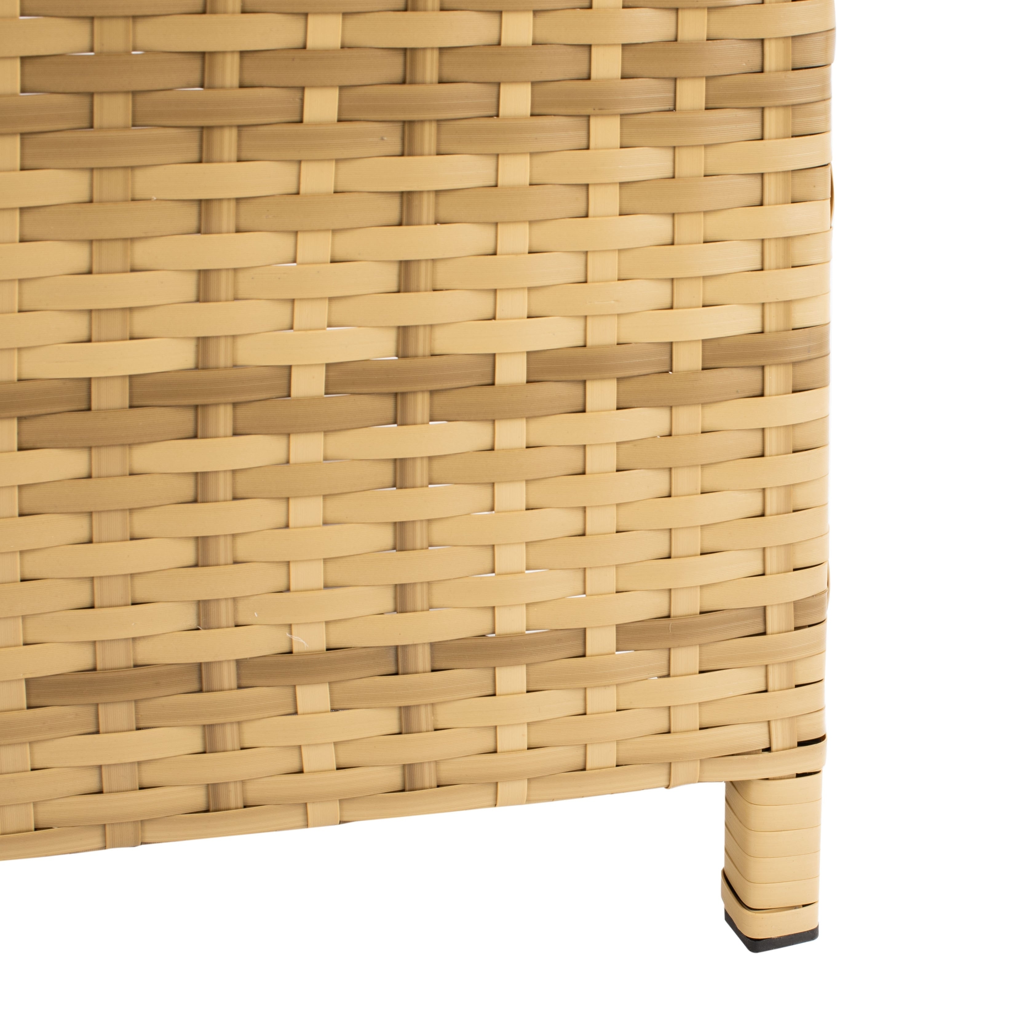 Lit de repos d'extérieur SAFAVIEH Taniyah en osier avec oreiller et coussins - 53 L x 28 P x 62 H