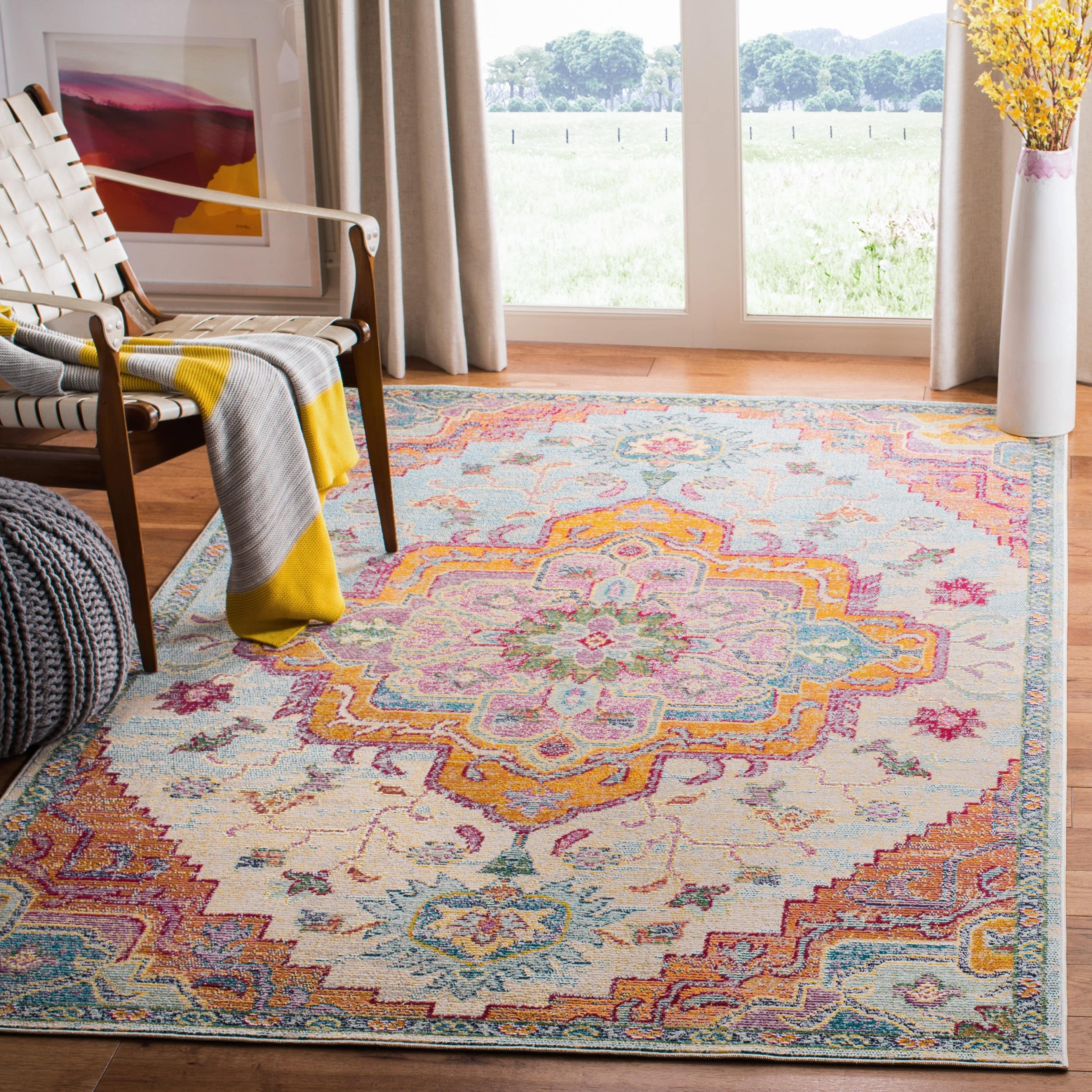 SAFAVIEH, Crystal Naimat Vintage Boho Medallion Rug