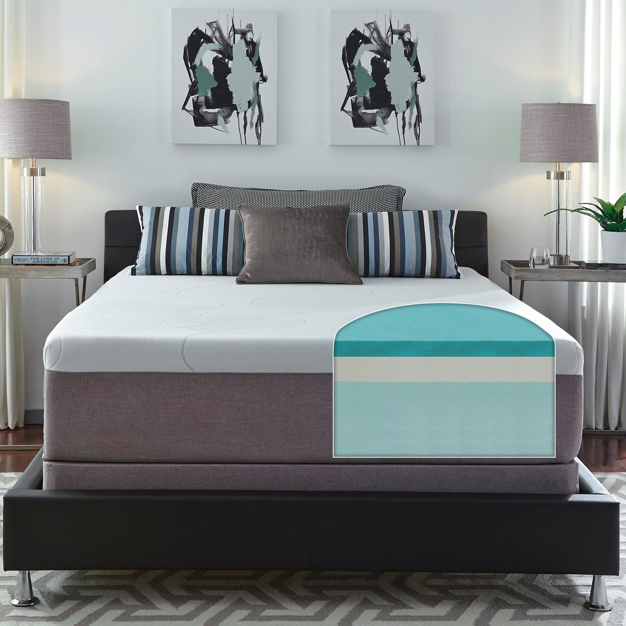 Slumber Solutions Choisissez votre ensemble de matelas en mousse à mémoire de forme gel de 14 pouces
