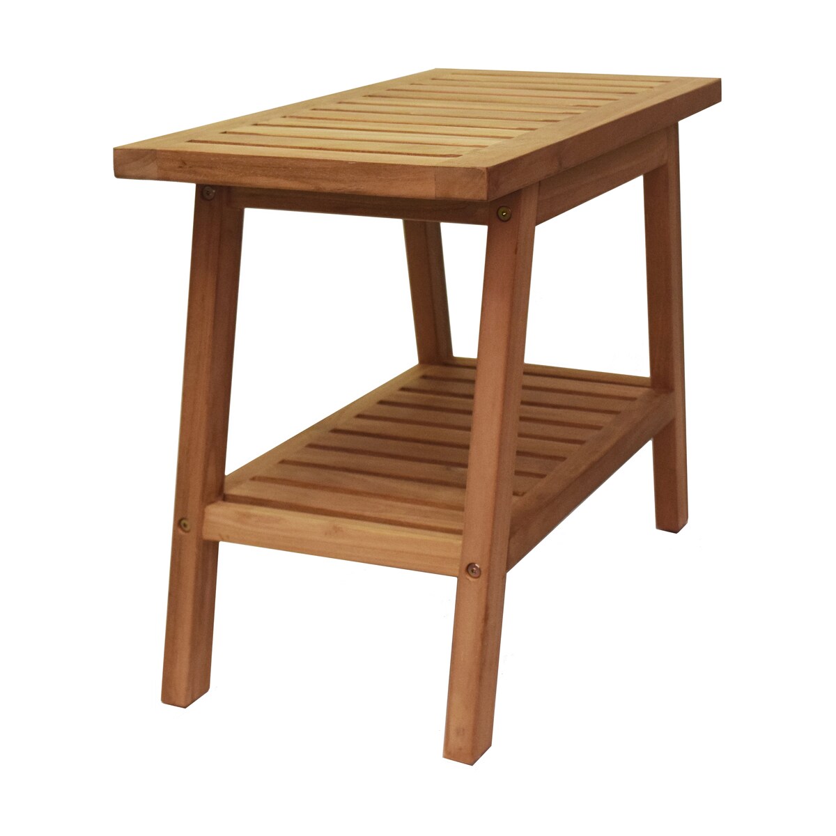 Banc de douche rectangulaire en teck