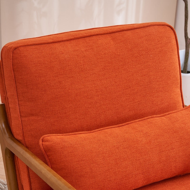 Chaise d'appoint rembourrée de style moderne du milieu du siècle