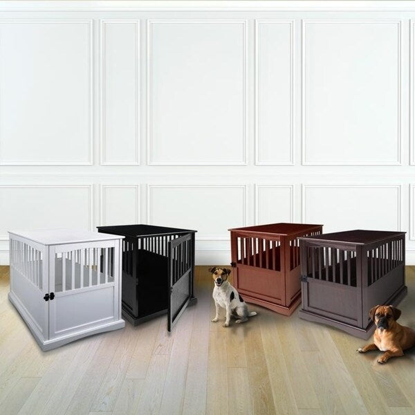 Table d'appoint en bois pour cage pour animaux de compagnie avec porte verrouillable