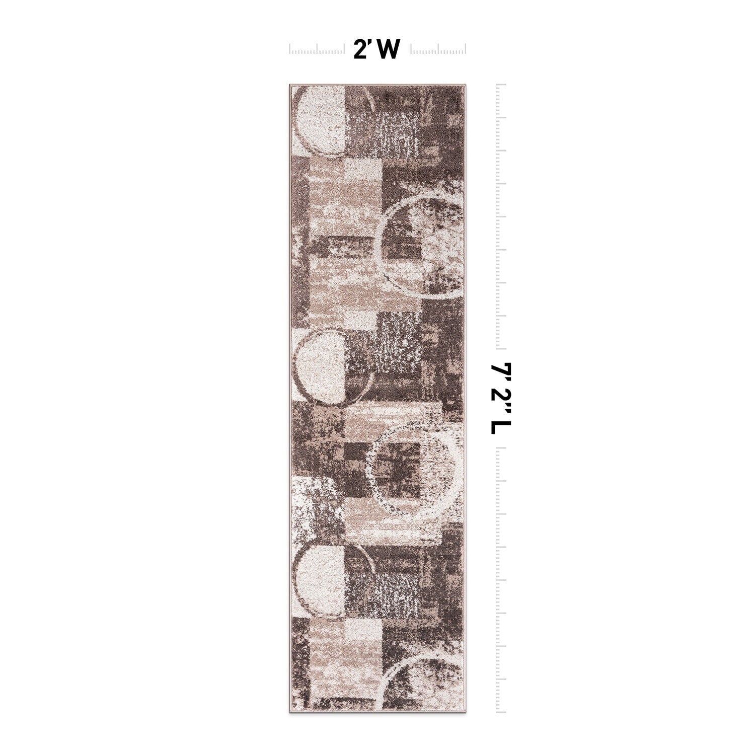 World Rug Gallery Abstract Polypropylene Machine-Made Circle Area Rug