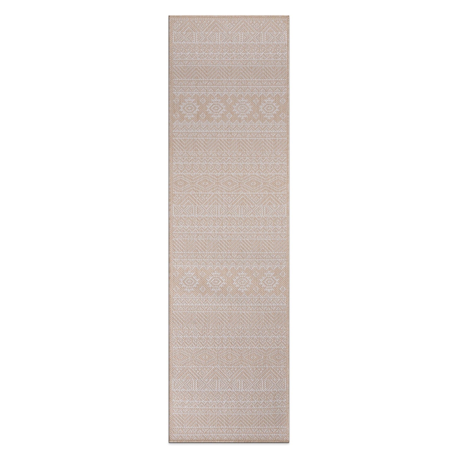 World Rug Gallery Distressed Geometric Bohemian Textured Flat Weave Indoor/Outdoor Area Rug