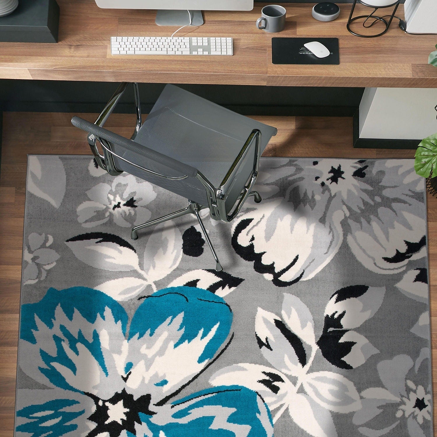 World Rug Gallery Modern Floral Design Area Rug