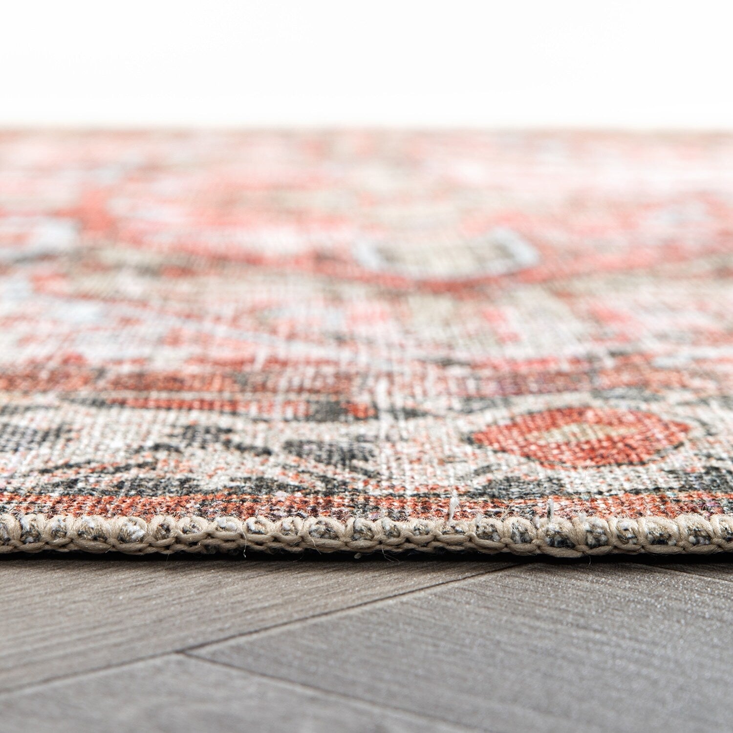 World Rug Gallery Vintage Boho Medallion Machine Washable Non Slip Area Rug